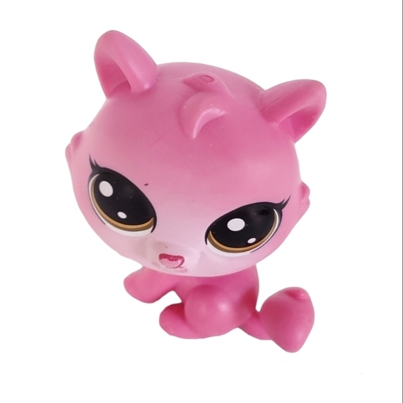 Littlest Pet Shop #3-183 Magenta Pink Cat - Picture 1 of 4